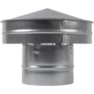5" Inch Round Galvanized Steel Roof Cap with Mesh - Weather-Proof Chimney Cover with Side Wall - Fireplace Duct Rain Guard - Exhaust or Supply Ventilation Top Cover - Perfect Insulation Protector Cap (With Mesh + Side Walls)