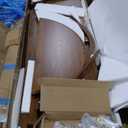 71" Tall Arched Kitchen Pantry,Modern Fluted Wood Storage Cabinet with Doors,Adjustable Shelves,Organizer, Versatile Cupboard for Kitchen,Living Room,Dining Room,Bathroom,Walnut (Brown)