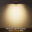 Picture Lights for Wall 16.5" 2PCS Hardwired LED Wall Lights with Remote, CCT Dimmable Art Poster Photo Light for Portrait Painting Artwork, Room Decor, 15W, 2700K-6500K, 1200LM, Black