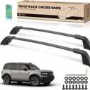 YHTAUTO Car Roof Rack Cross Bar Compatible with Ford Bronco Sport 2021 2022 2023 w/Raised Rails, 165 Lbs Aluminum Alloy Cargo Bar for Rooftop Tent Kayak Bike Luggage Snowboard Ski Board Canoe