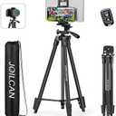 JOILCAN 67" Tripods Camera Tripod, Phone Tablet Tripod for Video Recording Vlog Photo with Remote Carry Bag, Aluminum Lightweight Travel Tripods