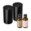 Airversa Waterless Essential Oil Diffuser Starter Kit with 2 x 30mL Fragrance Oil, Battery Operated Mini Scent Air Machine Portable Diffuser for Home Car Office Room, Black AN8 2Packs Kit Incomplete