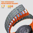 Bandletic Magnetic Silicone Band Compatible with Samsung Galaxy Watch 7 6 5 4 FE 40mm 44mm/for Galaxy Watch 6 4 Classic 43mm 47mm 42mm 46mm/Watch 5 Pro 45mm, 20mm No Gap Sport Strap for Men Women