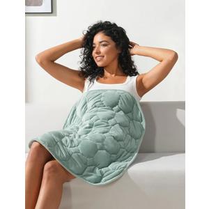 Kivik Weighted Lap Blanket Adults, 7 lbs Weighted Pad, 24"x29", Sage Green, Heavy Travel Blankets Throw, Small & Mini Portable Pads, Breathable & Warm Gift