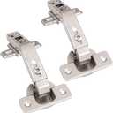 Barcaloo Corner Cabinet Hinges Satin Nickel, 2 Pack - Self Closing 135 Degree Lazy Susan Kitchen Door Hinge Hardware
