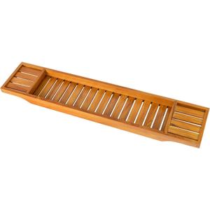 VaeFae Teak Bathtub Tray, Wooden Bath Caddy for Bathtub, Bath Tub Wood Table for Tub (33.8" x 6" x 1.8")
