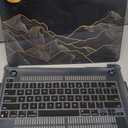 DONGKE Compatible with MacBook Pro 13 inch Case 2024 2023-2020 Release A2338 M2/M1 A2251 A2289 with Retina Display & Touch ID, Plastic Hard Shell & Keyboard Cover & Screen Film - Abstract Mountain