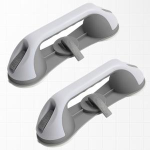 Heavy Duty Suction Grab Bars & Bathtub:4 Strong Suction Cups, No-Drill Removable Safety Handrails for Seniors, Elderly & Disabled  Waterproof Bathroom Shower Handle for Toilet