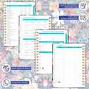 3 x 2026 Planner - 2026 Planner Weekly and Monthly, Jan.2026 - Dec.2026, 6.3" x 8.4", Planner 2026 Weekly Monthly Planner with Green Tabs, Twin-wire Binding, Back Pocket