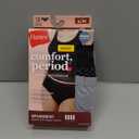 Hanes womens Comfort, Period. Hipsters, Super Leaks Post-partum & Period Underwear, 3-pack (Medium, Black/Concrete Heather/Black)