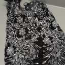 Cololura Women Sexy Elegant Sequin Ruffled Sleeveless Mermaid Party Cocktail Bodycon Evening Gowns Maxi Dress, Size: L