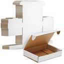 50 Pack White Corrugated Cardboard Shipping Boxes 6x4x1, Bulk Foldable Mailers for Packaging, Packing