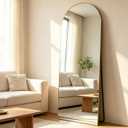 Full Length Floor Mirror, 56"x16" Gold Arched Standing Mirror, Modern Full Body Wall Mirror for Bedroom, Dressing Room, Home Decor