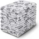 Luciphia 1 Pack 6 Dog Blankets Cat Soft Fluffy Fleece Pet Blanket Warm Cute Print Design Puppy Kitten Doggy Paw Grey Medium(30"x20")