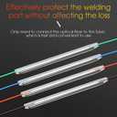 100pcs Fiber Optic Heat Shrink tubing Fusion Spliced Fiber Optic Cable Heat Shrink tubing Single Steel Needle 304 Stainless Steel PE Transparent Bare Fiber Protection Tube