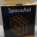 SpaceAid Bamboo Pull Out Spice Rack Organizer for Cabinet, Heavy Duty Slide Out Seasoning Kitchen Pantry Sliding Vertical Organization, 7.6" Wide, 3 Drawers(2" Wide), 2-Tier, Natural