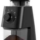 Coffee Grinder Electric, Conical Burr Coffee Bean Grinder with 30 Grind Settings (Black Button)