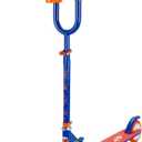 NERF Kick Scooter for Kids, Dual Barrel Blaster Fires Up to 40 Feet, Supports Up to 150lbs, Rear Brake, Sturdy Steel Frame, Wide Surface Textured Molded Deck, Outdoor Activities for Boys/Girls