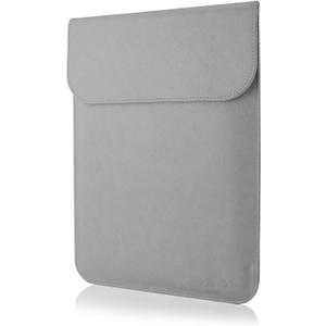 Allinside 13-13.3" Laptop Sleeve Compatible with MacBook Pro 14 2021 M1 (A2442)/ MacBook Air 13 2010-2017/ MacBook Pro 13 2010-2016, PU Leather Laptop Case, Gray