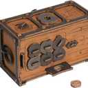 WOODEN.CITY Treasure Chest Puzzle Box for Adults  3D Wooden Puzzles Mystery Box Brain Teaser & Escape Room Game with Secret Opening (165 Pieces, Gift Idea)