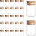 JIUYUE Glass Tubes Bottles Transparent Decoration Bottles with Cork Stoppers for Arts, Crafts and Other Small Projects.(0.5 Oz,27 Pcs)