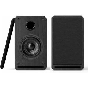 LONPOO Plug-N-Play Gaming Computer Speaker for Desktop and PC, 30W RMS Active Bookshelf Speaker with 3-Inch Full Range Speaker,Support Bluetooth 5.3, USB Playback,Aux-in and 3.5mm Earphone Port, Silver