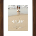 Malden Walnut Floating Glass Picture Frame 16x20