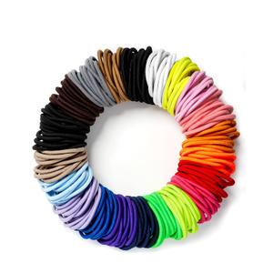 203 Pieces Hair Ties No Damage, 4MM Elastic Hair Ties, Medium Size Ponytail Holders for Women and Girls, Multicolor (20 Colors)