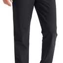 Libin Men's All Day Comfy Golf Pants Work Dress Pants 34" Quick Dry Lightweight Business Casual Trousers for Men with Pockets, Black, 34W x 34L