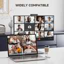 4K Center Screen Webcam, Retractable Eye Contact Camera for Sincere Video Calls, Dual-Mode Center Cam & Eye Level Web cam, Middle of Monitor Webcam with Independent Privacy Buttons