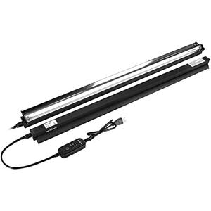 REPTI ZOO T5 HO UVB Lighting Combo Kit with Timer, Reptile Light Fixture Terrarium Hood Comes with Desert 10.0 UVB T5 Lamp Bulb (39W)