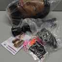 20-22 Inch Mannequin Head Human Hair with Stand,100% Real Human Hair Mannequin Head for Braiding,Cosmetology Manikin Doll Head for Styling with Table Clamp Hair Braiding Set (Brown) (30 Black)