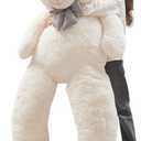 MorisMos Life Size Teddy Bear, 55 Inch Jumbo Stuffed Animal Plush, White