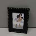 Malden International Designs 4x6 Beaded Black Picture Frame