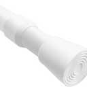 QILERR Short Tension Rod 16 to 28 Inche Small Shower Curtain Rods No Drilling Adjustable Heavy Duty Extension Loaded Spring Tension Rod for Windows, Closets, Curtains, 7/8" Diameter, White