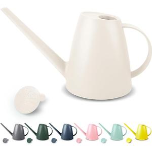 Watering Can for Indoor Plants, Small Watering Cans for House Plant Garden Flower, Long Spout Water Can for Outdoor Watering Plants 1. 8L 1/2 Gallon (White)