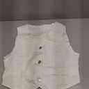 V VOCNI Womens Denim Vest V Neck Sleeveless Button Down Jean Vests Top Waistcoat Vest (White, S)