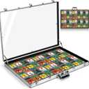 Card Display Case, Cards Show Display Cases with Clear Acrylic, Trading Card Display Box with Handle, Graded Cards Display Boxes, Collectible Card Showcase for Sports Card, TCG, MTG