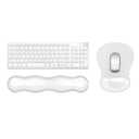 Gel Keyboard & Mouse Wrist Rest Set, Ergonomic Keyboard and Mouse Pad with Wrist Support Typing Pain Relief，Suitable for Office/Computer/Laptop/Gaming（White Set ）