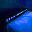 SHEHDS Wall Wash Light Bar/Strip IP65 Waterproof LED 18x12W RGBW 4IN1 Stage Light Bar 40° Beam Angle Aluminum Shell Outdoor DMX512 Horse Race Strobe