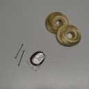 CJL HAIR 2PCs Small Cute Messy Bun Hair Piece for Thin Hair Women Mini Synthetic Curly Bun Scrunchies Updo Hairpieces Dirty Blonde