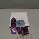 Hotop 50 Pcs Track and Field Personal Record Ribbons Dark Purple Award Ribbons Flat Carded Award Ribbon with Event Card and Rope for School Competition Sports Contests Office Team Prizes