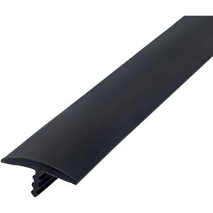 Outwater Plastic T-molding 1 Inch Black Flexible Polyethylene Center Barb Tee Moulding 25 Foot Coil