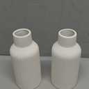 Hanaomaoyi Bohemian White Ceramic Vase - for Pampas Grass, Mantel, Bookshelf, Entryway and Living Room Decor (White, 7in), Set of 2