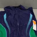 ATTRACO Boyleg One Piece Swimsuits for Women Athletic Bathing Suits Color Block Zip Up Swimwear (Medium, #1 Navy Green Block)