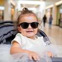HJSTES Polarized Baby Sunglasses for Toddler Boys Girls, TPEE Flexible Frame with Strap, for Infant Age 0-3