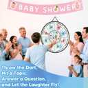 2 x Baby Shower Dart Games for Large Groups – Easy, Funny & Engaging Toss with 24 Soft Balls, 50 Funny Cards for Extra Party Laughter, Ideal Icebreaker for Baby Shower & Gender Reveal Activities
