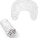 Boppy Nursing Pillow Cover - Soft, Hypoallergenic Washable Microfiber Bottle & Breastfeeding Pillow Cover - Cream Retro Squiggles