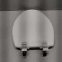 Bemis 7300SLEC Slow Close Toilet Seat, Easy Clean Hinges and Durable Plastic Seat, Made in USA, Elongated, White