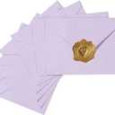 50 Pack A7 Colorful 5x7 Envelopes V Flap Invitation Envelopes for 5x7 Cards, Birthday, Weddings, Graduations, Greeting Cards, Baby Shower 5.24 x 7.24 Inches (Violet)
